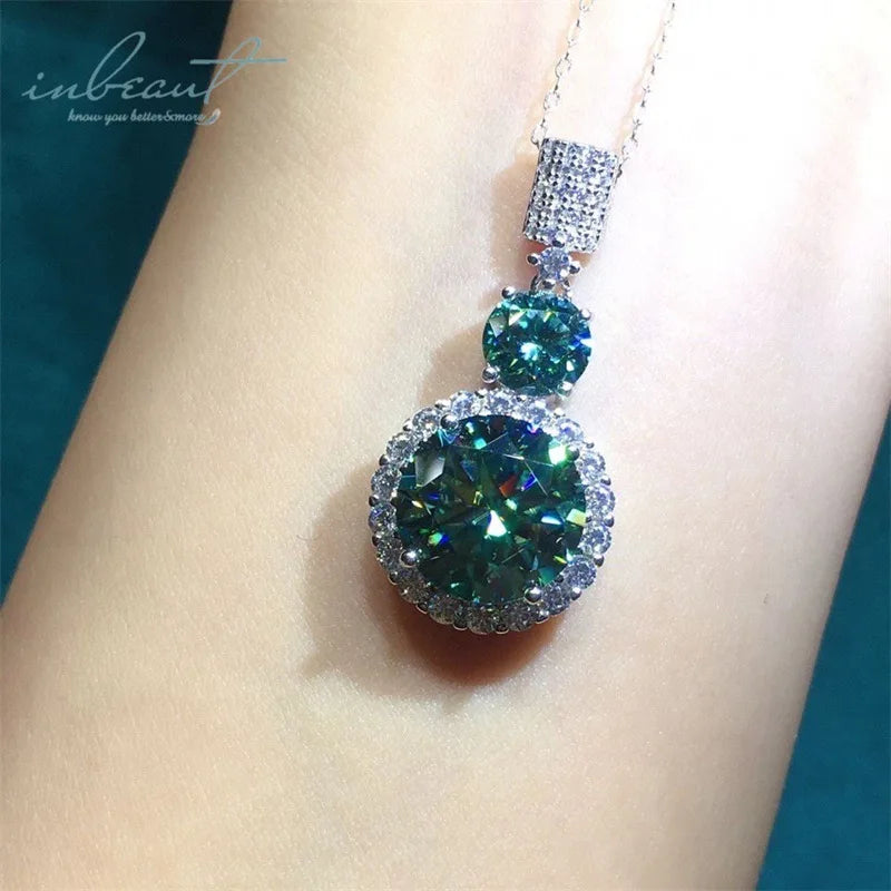S&S 28ct Green Moissanite 925 Silver Bridal Jewellery Set | Ring, Earrings, Necklace & Bracelet | S&S Collection