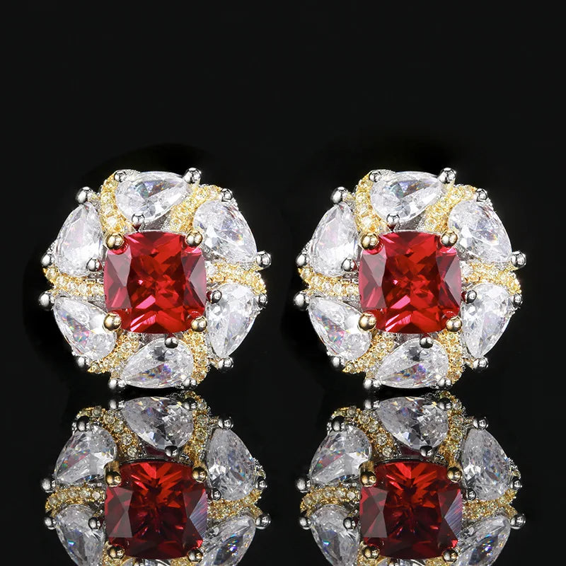 Gemfiori Women's Luxury Necklaces Rings Earrings Sparkling Cubic Zircon Gorgeous Women's Anniversary Fashion Jewelry Gifts