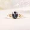 ArtistA Abiding Custom Various Designs Gold Plated 925 Silver Multishape Lab Grown Alexandrite Wedding Engagement Rings for Women
