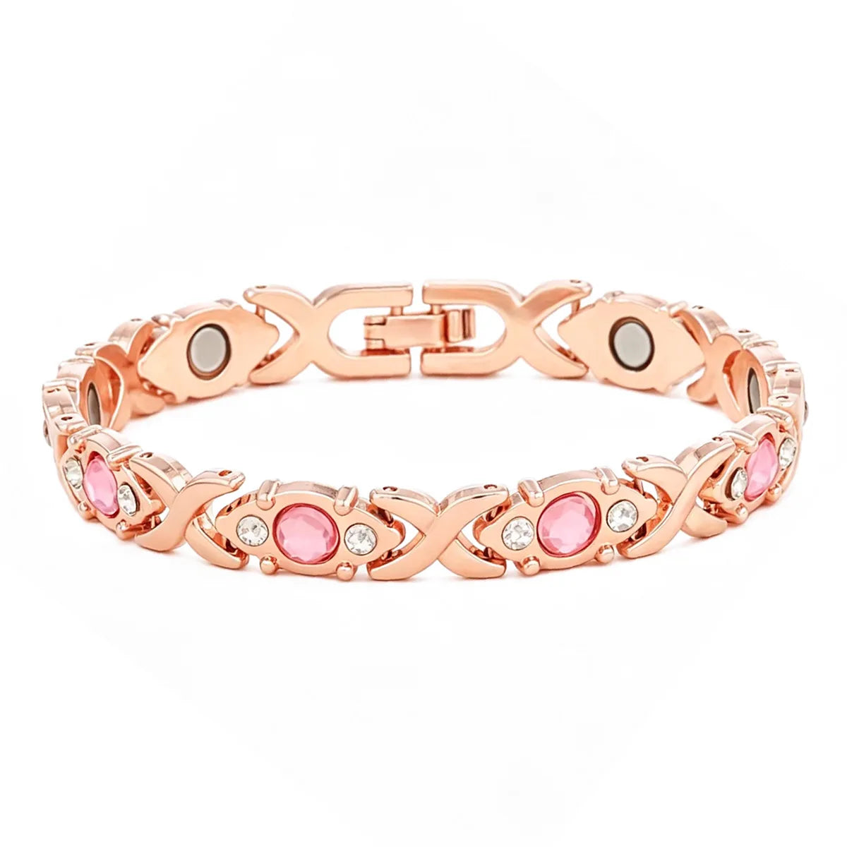 European and American fashion detachable energy magnet bracelet with diamond-encrusted and adjustable ladies bracelet
