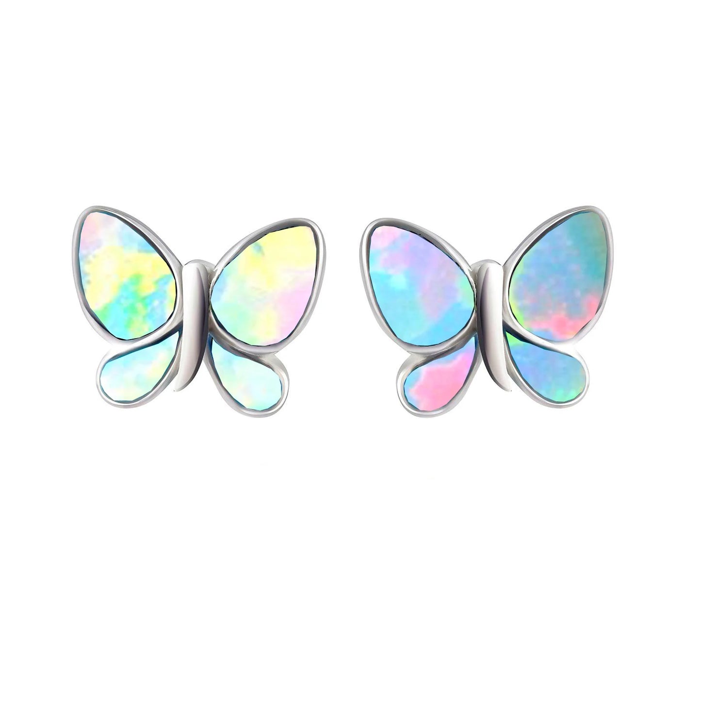 Vibrant Butterfly Opal Butterfly Earrings Fire Opal Wings & Sleek Frame Design | Whimsical Daily Jewelry Bulk Gifts