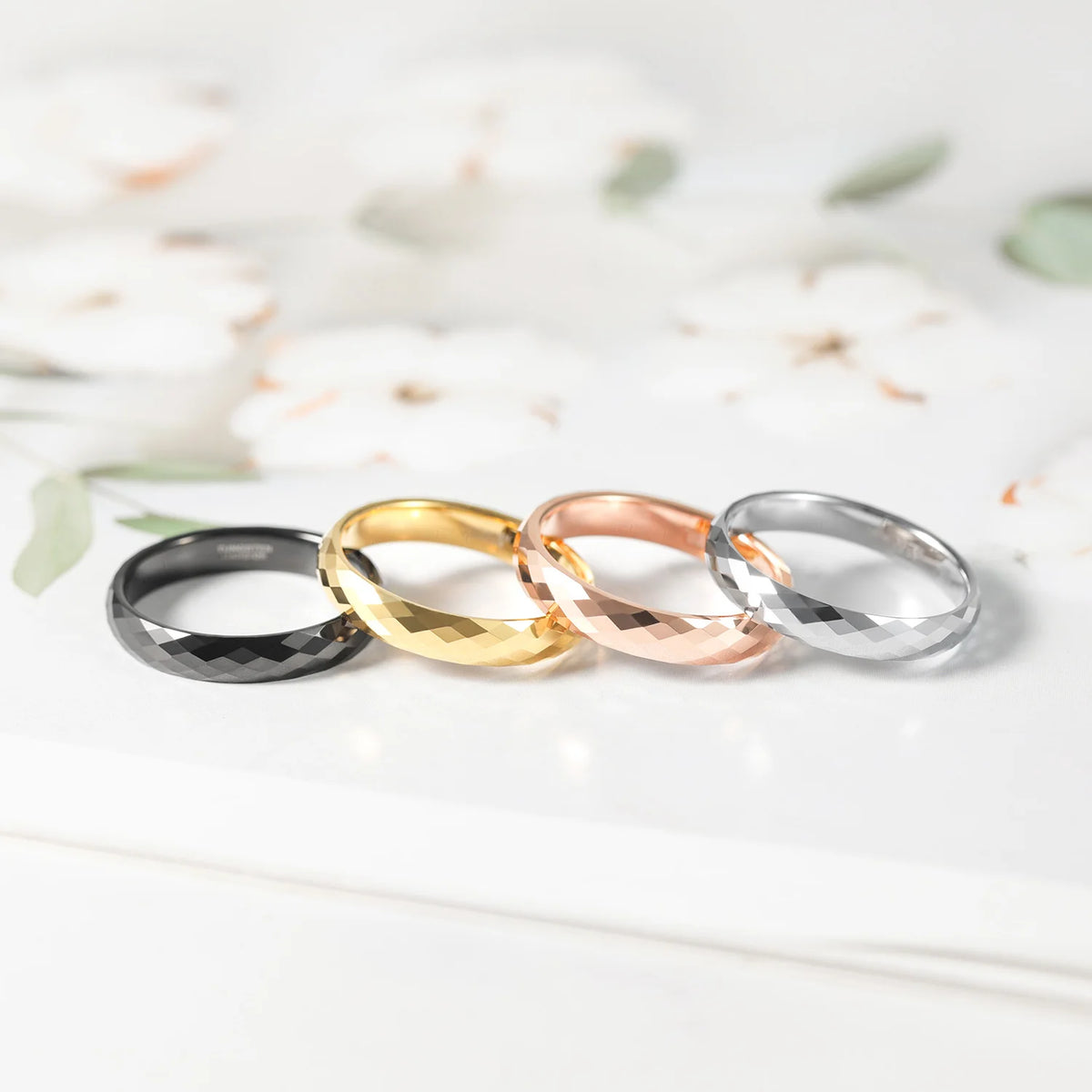 REBEL Multicolour Faceted Tungsten Carbide Ring