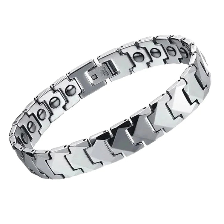 NewLife - Magnetic Tungsten Channel-Set Link Bracelet