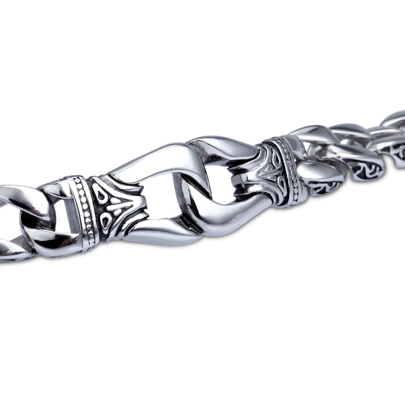 KALEN Stainless Retro Vintage Bracelet Men En Acier Inoxydable Bracelets Acier Inoxydable