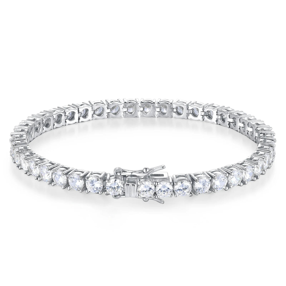 Minimalism 2mm-6mm Hip Hop Fine Jewelry Silver Gold Plated Cubic Zirconia Tenis Bracelets for Men