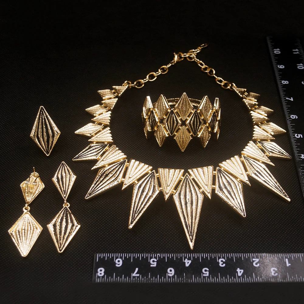 Zhuerrui Italian Gold Luxury Wedding Jewelry Sets Bridal Necklace Bracelet Earrings Ring Jewellery Set Cheap Fashion Gift H00637