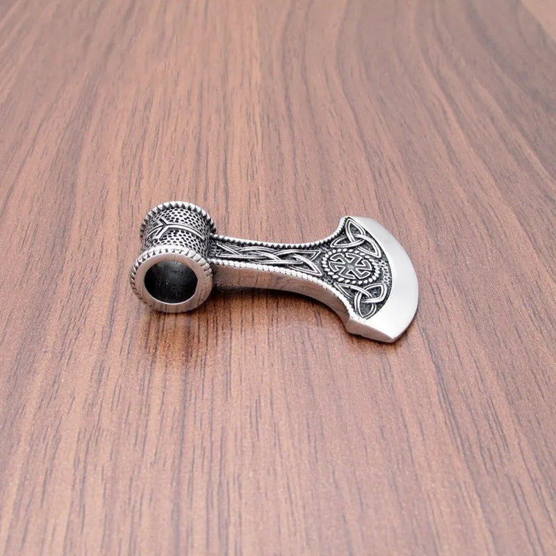 Viking Thor Hammer & Axe Pendant Necklace – Men's Stainless Steel | Gold, Silver & Black
