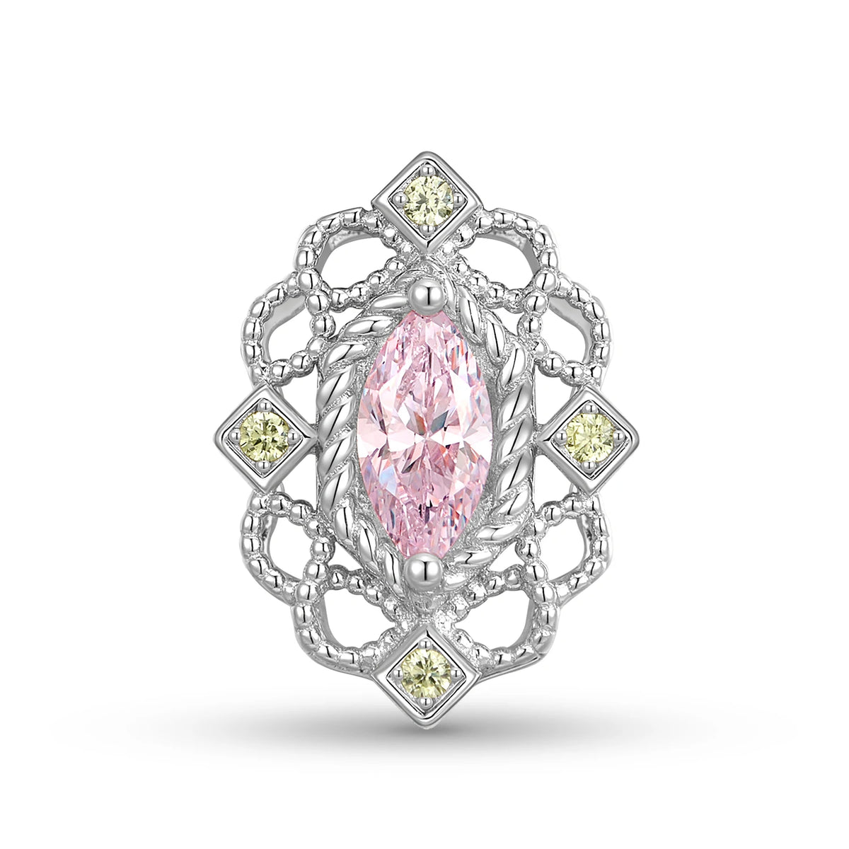 S&S 925 Silver Geometric Pendant Necklace | Diamond & Crystal Collection