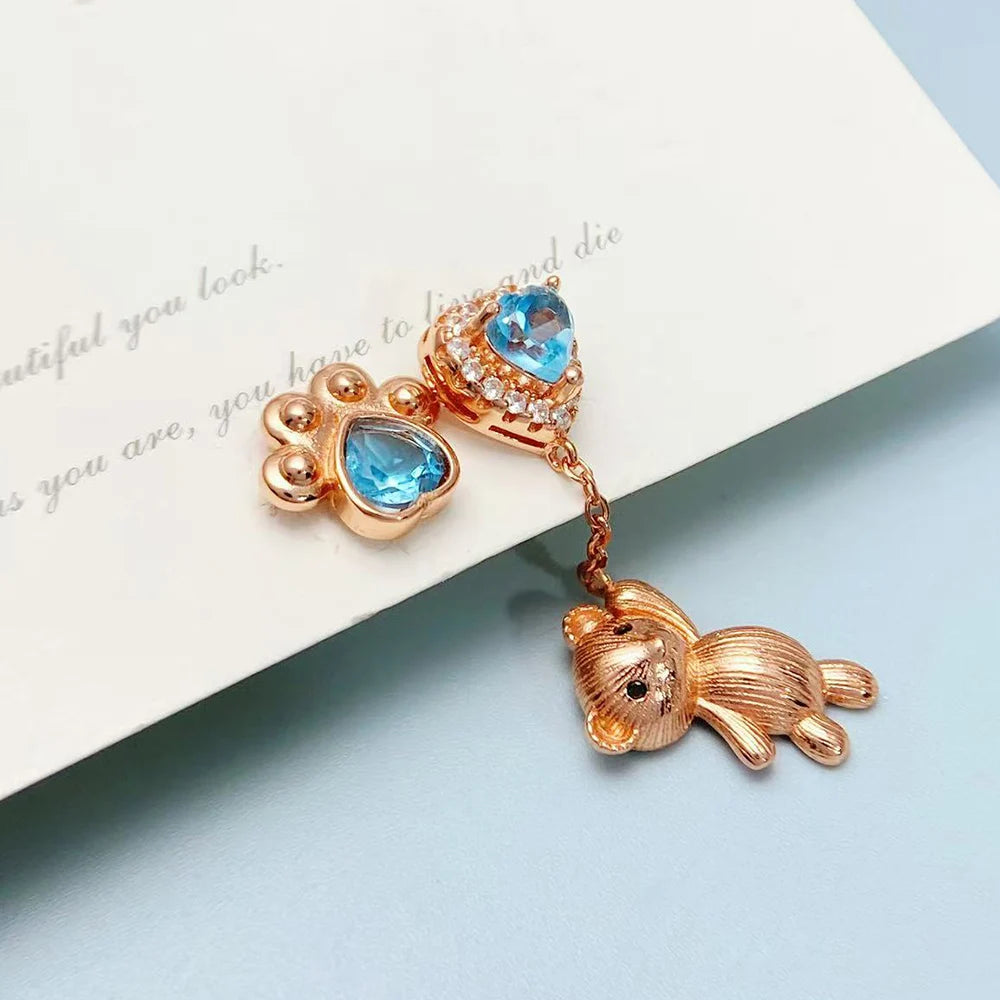 Gioiellieri Sterling Silver 925 Jewerlry Natural Topaz Earrings for Women Fine Jewelry Fashion Accessories Wedding Gift Jewels Gemstones