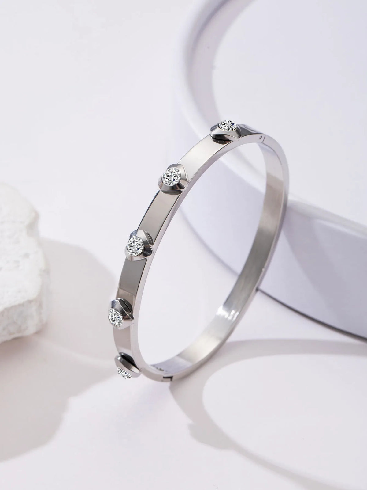REBEL Stainless Inoxydable Stainless Steel 18K Gold Plated Roman Women Fashion Jewelry Bracelets Bangles