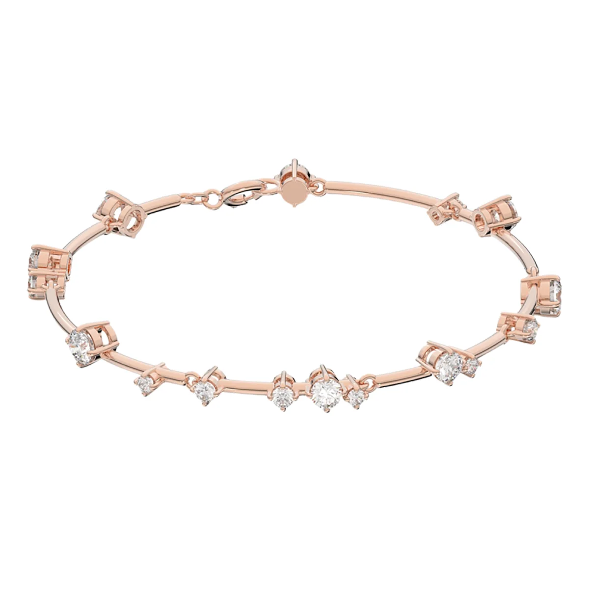S&S Elegant High-grade Copper Bangle Zircon Smooth Polished Surface Women's Vintage Style Perfect Choice for Banquets Anniversary