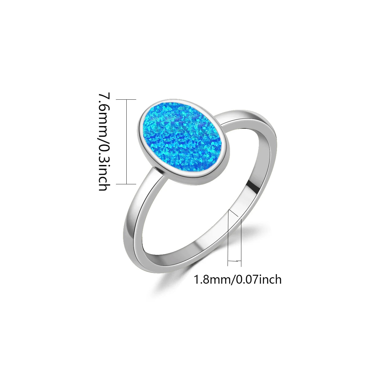 Flower-Shaped Ellipse Ring | Iridescent Gem Inlay Band | Modern Silver/Gold Plated Women's Trendy Fashion Jewelry