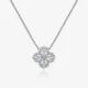 MUSHAN Jewelry Factory New Four Leaf Clover Pendant S925 Pink High Carbon Diamond Water Drop 2.5*4 Design Sense Pendant