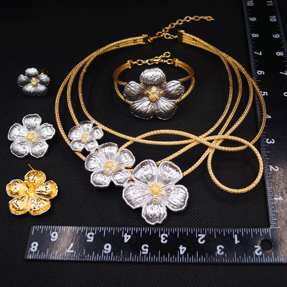 Zhuerrui Italiano Gold Designs Women Jewellery Set Party Fine Costume Jewelry Set Luxury Big Necklace Jewellery Sets X0010930