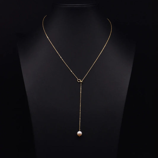 Natural Freshwater Pearl Necklace Simple Personalize Birthday Party Gifts Women Necklace Handmade Jewelry