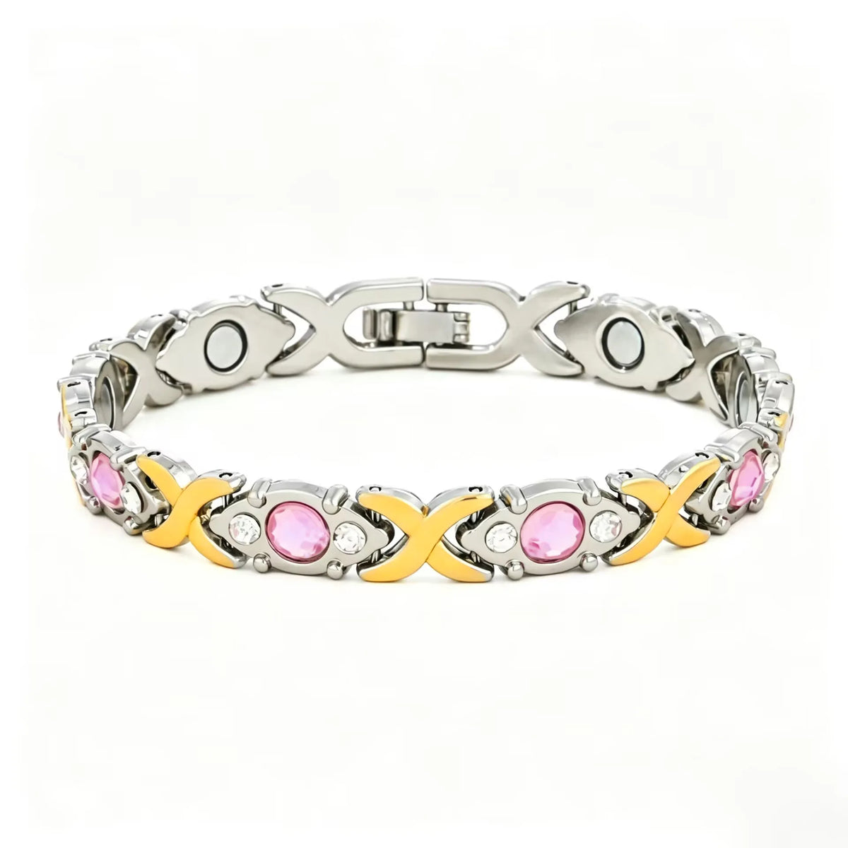 European and American fashion detachable energy magnet bracelet with diamond-encrusted and adjustable ladies bracelet