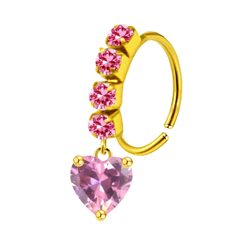 S&S Stainless Steel Dangle Hoop Nose Ring Collection | 66 Designs