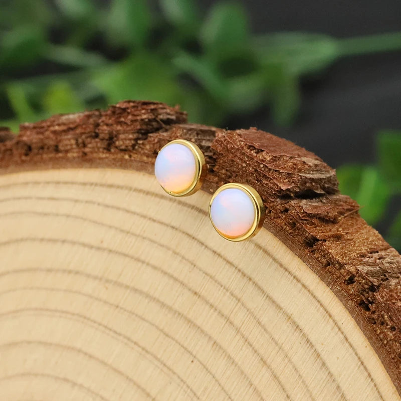Wholesale Minimalist Turquoise Paw Natural Stone Crystal  Modern Women's Designer Earrings Fashion Luxury Earrings Jewelry