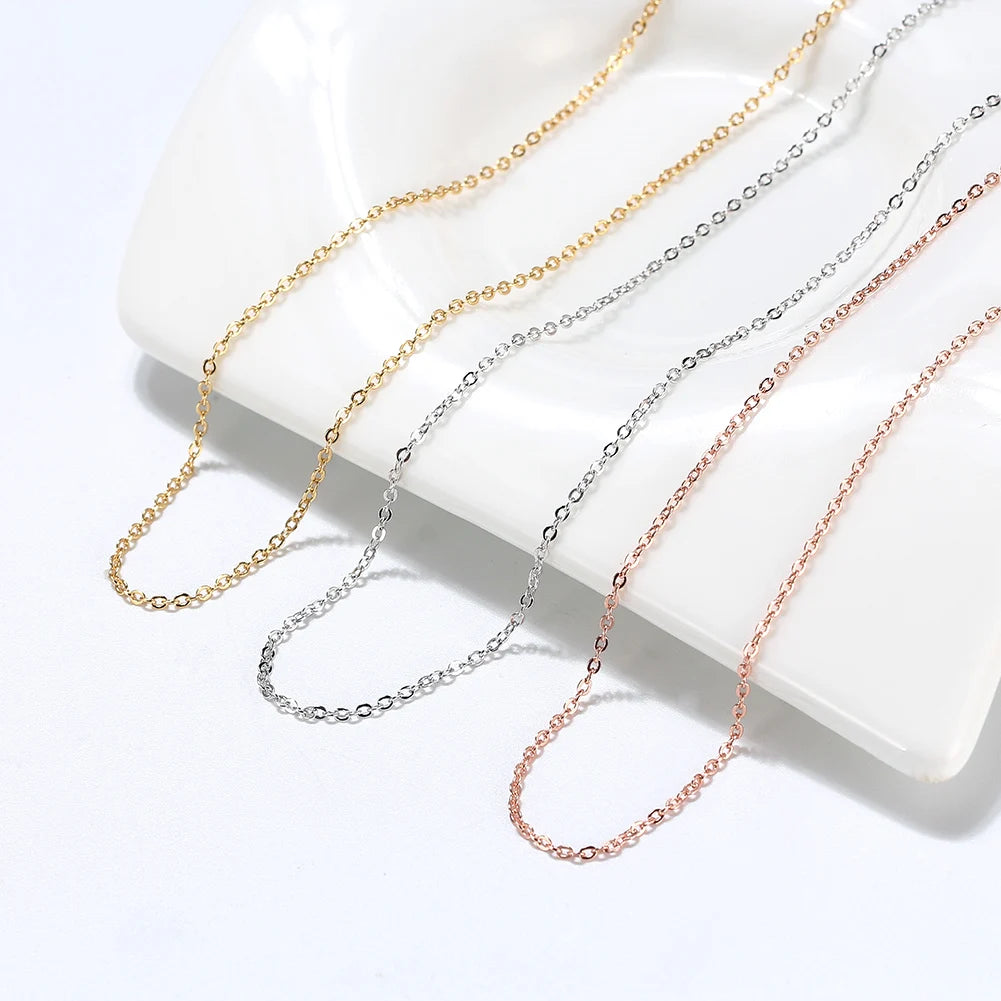 BiG-BOSS RINNTIN BSC-2 High Quality Cadena De Plata 925 Sterling Silver Chains Jewelry Making Thin Necklace Silver Chain for Women