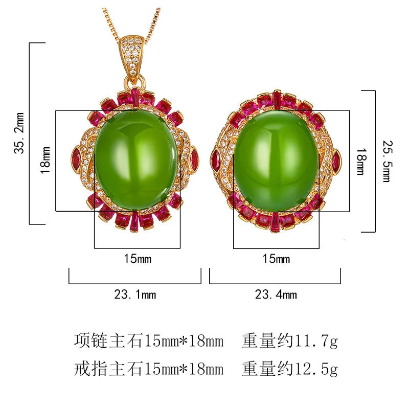 REDheart Rhodium & Gold Plated Flower Simulation Zircon Advanced Luxury Women's Trendy Necklace Set Certified