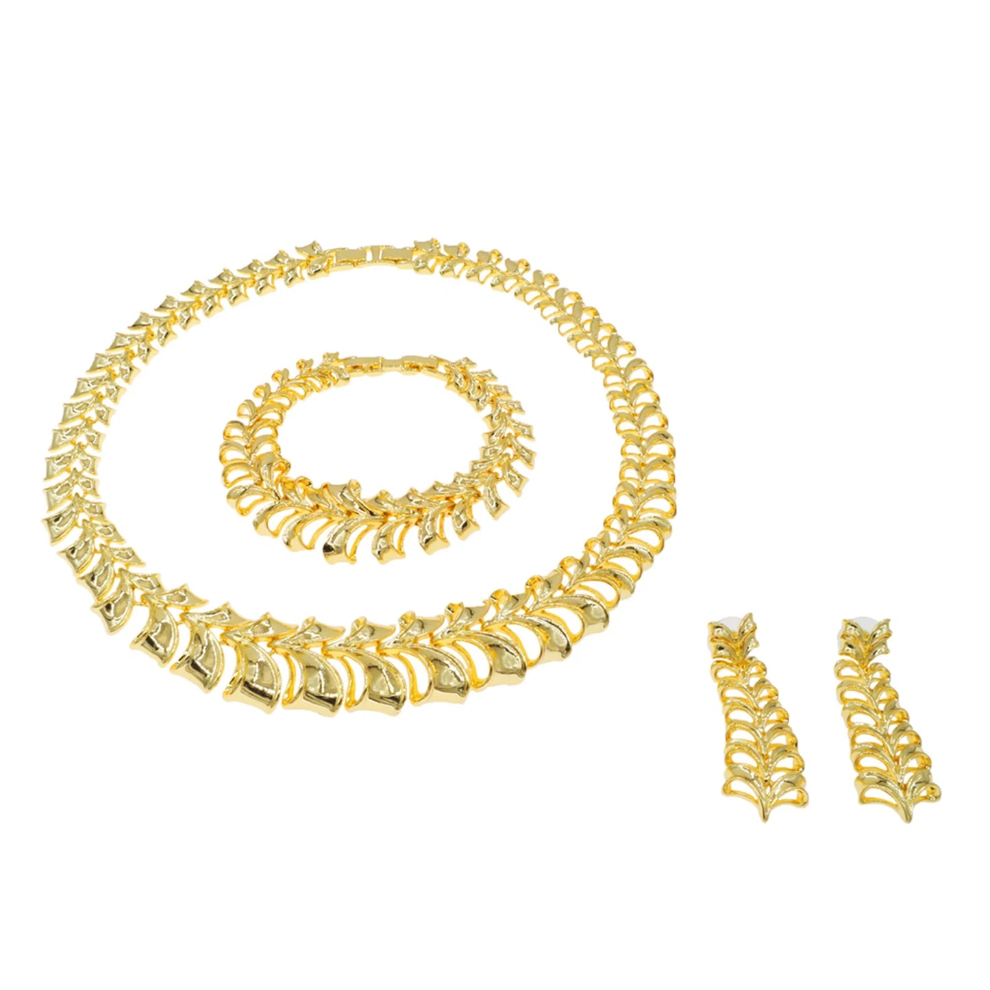 Zhuerrui Latest Wedding Good Jewelry Sets Favors Necklace Bracelet Ring Jewelry Set Beautiful Women's Christmas Gifts HV005740