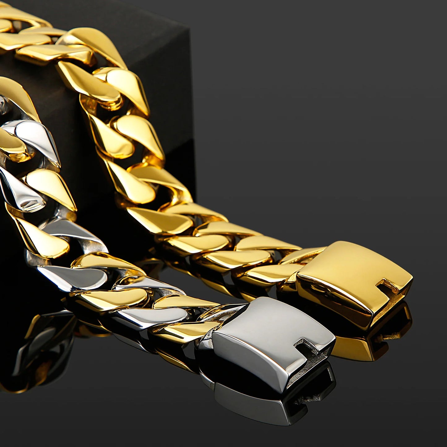 KALEN Domineering Male Stainless Steel Cuban Bracelet
