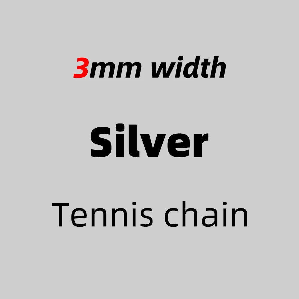 S&S 3mm 4mm 5mm Tennis Chain Jewellery Diamond Choker Iced Out CZ Hip Hop Chains Zircon Bling Jewelry Gold Silver Rose Tennis Chain