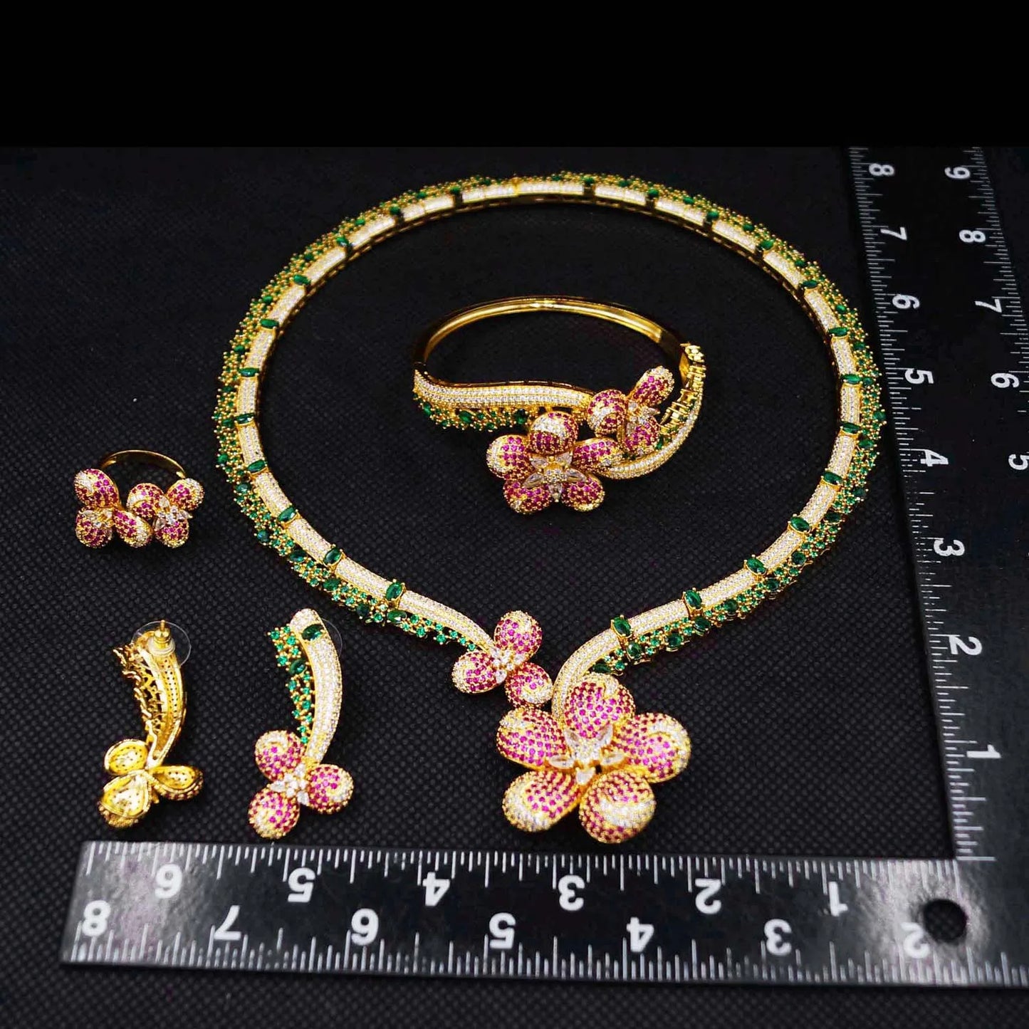 BrasZhuerrui Beautiful GoldPurple Grs Jewelry Set Cheap Een Necklace Jewelry Sets Latest Women's Christmas Gifts HZ23073186
