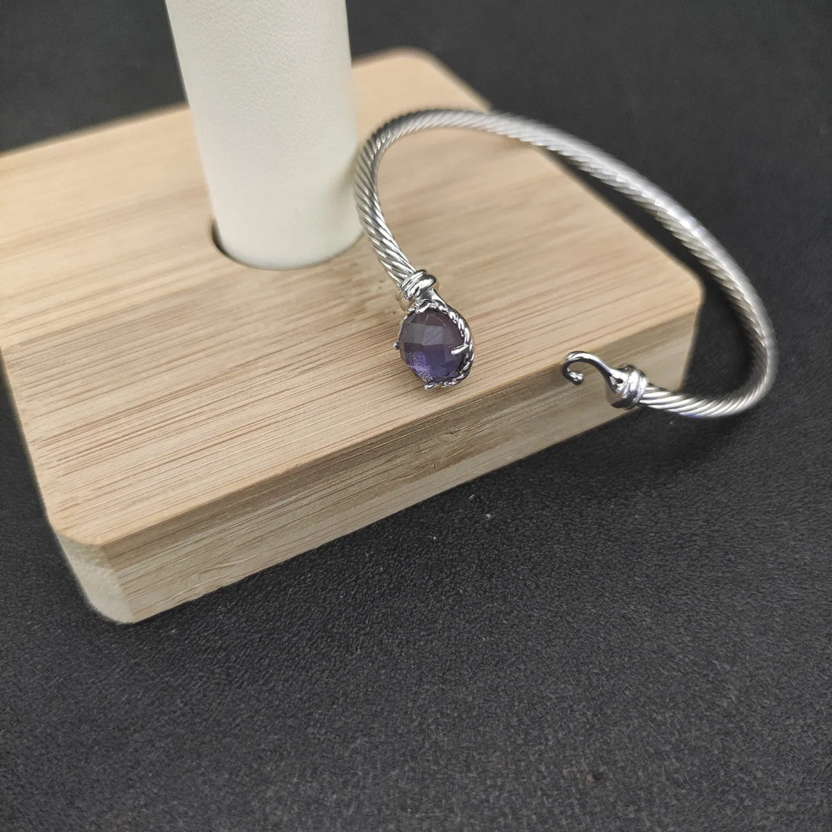 FASHIONISTA DY High-Quality Silver-Plated 3mm Diamond Bracelet, Fashionable Silver-Plated Colored Diamond Bracelet, Jewelry