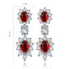 Gemfiori Anster High Quality S925 Lab Grown Ruby Earring Stud Dainty Gemstone Stud Earrings for Women Daily Wear Gift