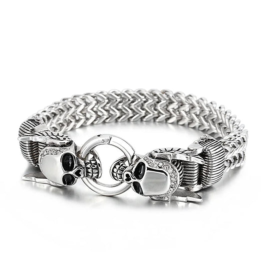 KALEN Diamond Demon Clasp Franco Chain Bangle Bracelet Stainless Steel for Men Designs