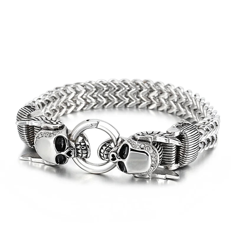 KALEN Diamond Demon Clasp Franco Chain Bangle Bracelet Stainless Steel for Men Designs