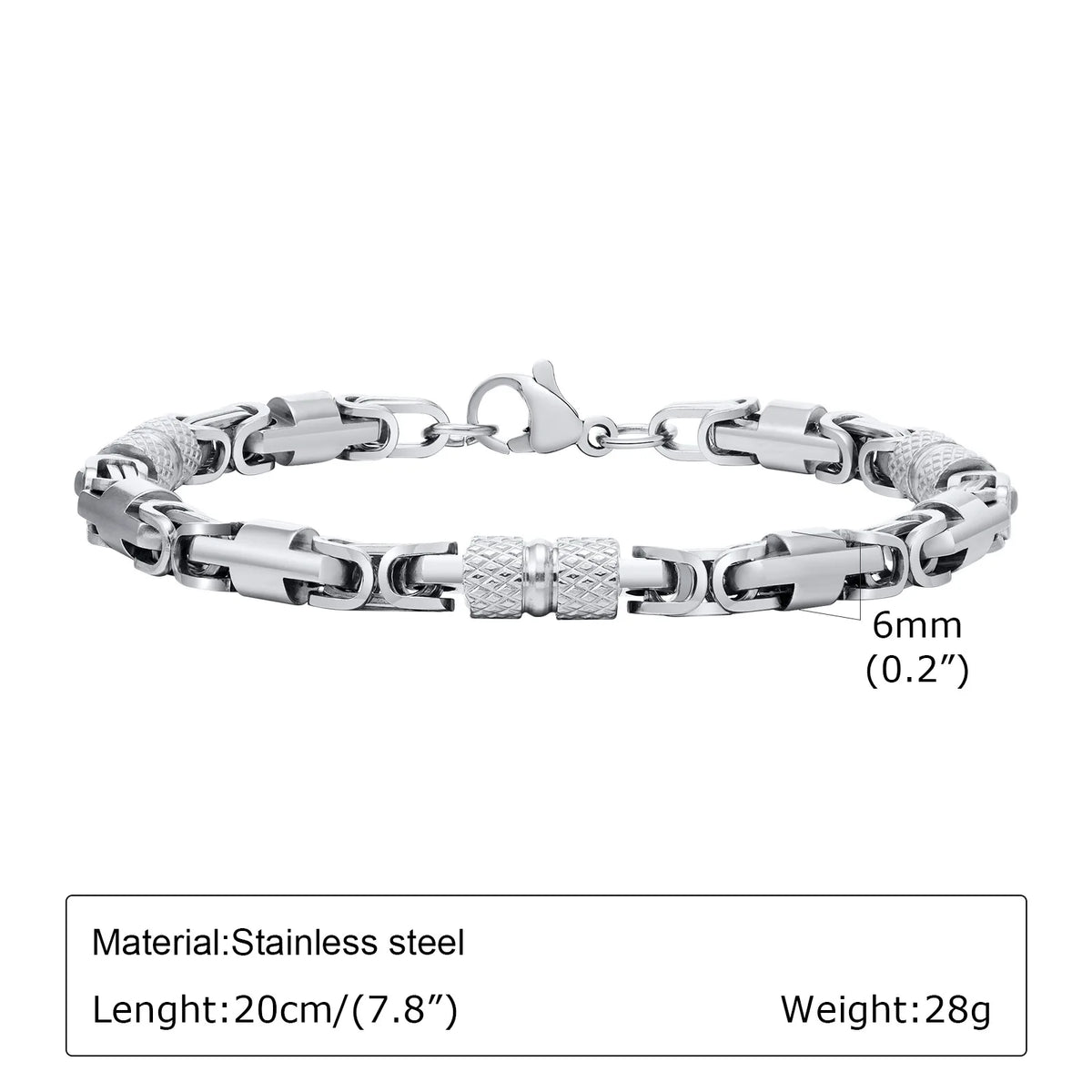 REBEL Vintage Byzantine Stainless Steel Bracelet
