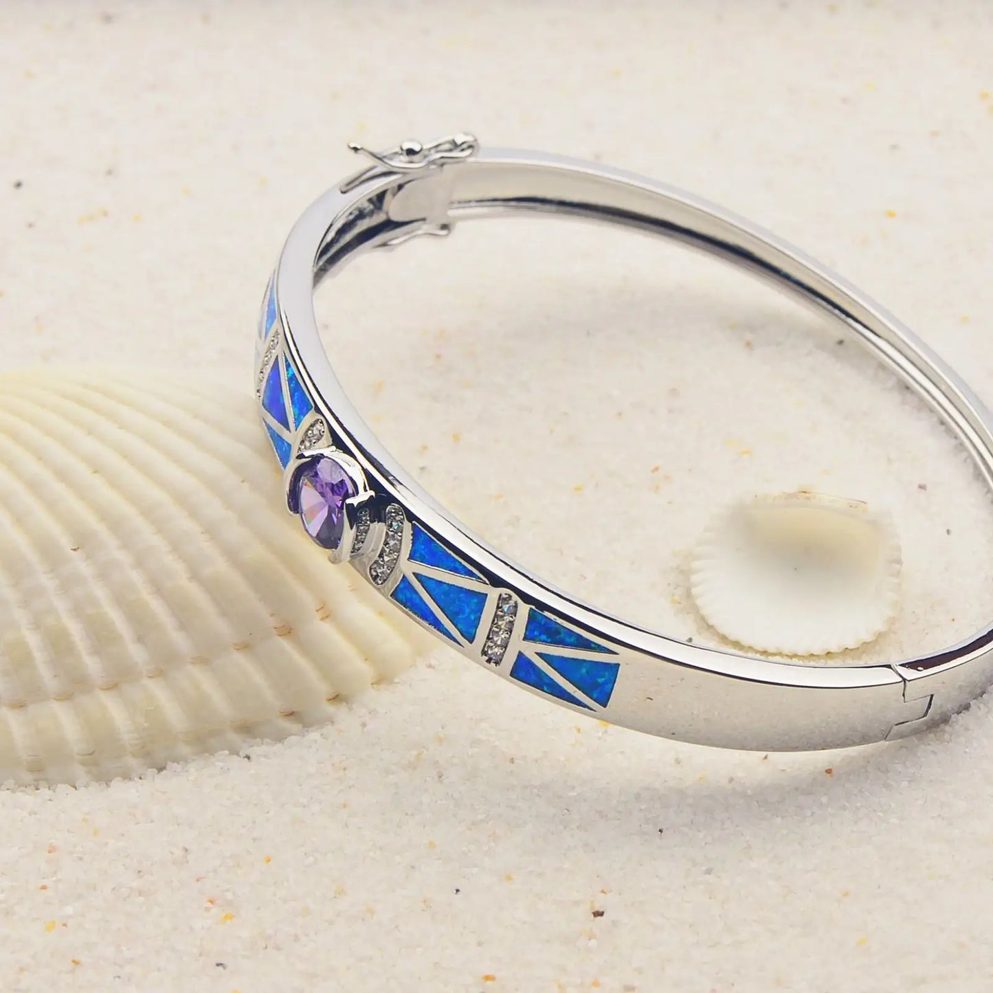 Modern Brass Minimalist Ocean Opal Ring-Hawaiian Design Bulk Jewelry Supplier