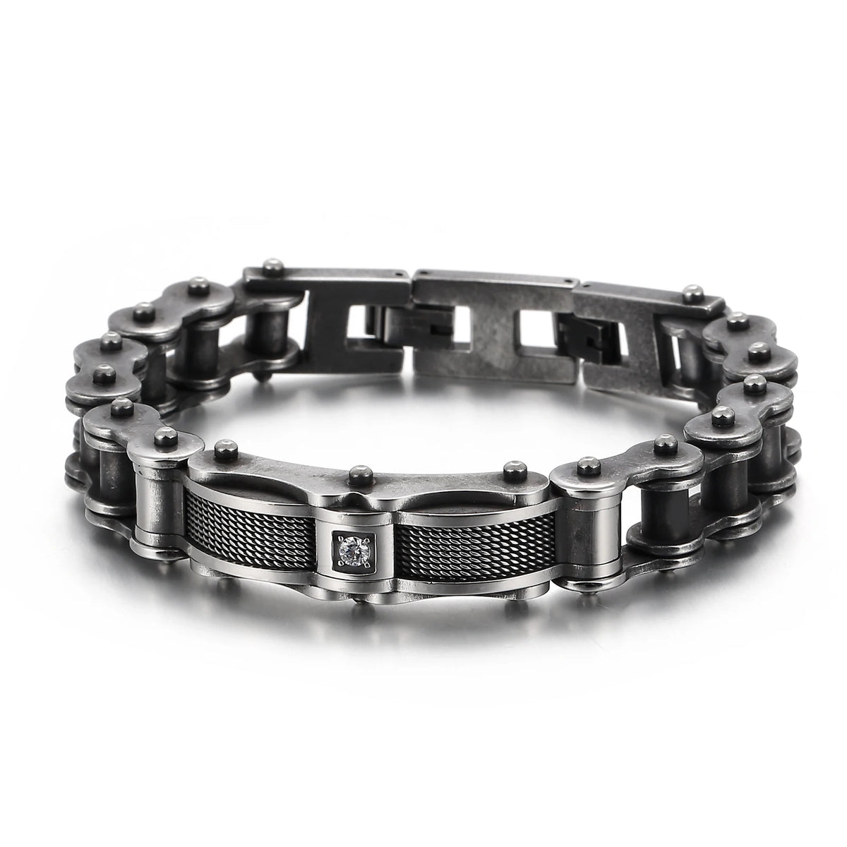 KALEN Stainless Steel Bike Bracelets Bangles for Men