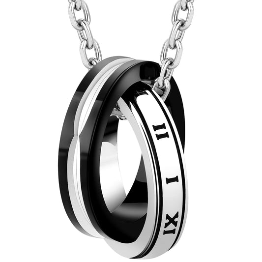 REBEL S&S REBEL Vintage Cross Rhinestone Pendant Necklace | 316L Stainless Steel |