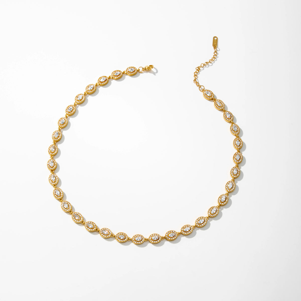 S&S 18K Gold Plated Geometric Zircon Jewellery Set | Necklace & Bracelet | S&S Collection