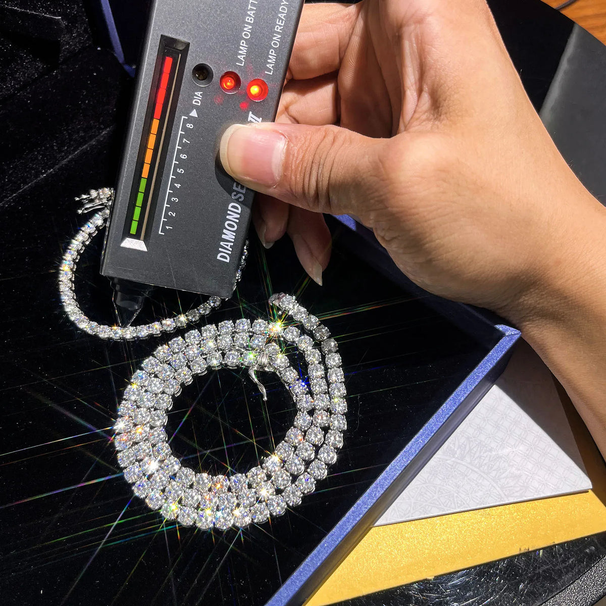 HY Trendy 10mm Geometric Square CZ Infinite Loop Hiphop Bling Bling Necklace Bracelet Set Gold Finish Fashion Sliver Cuban