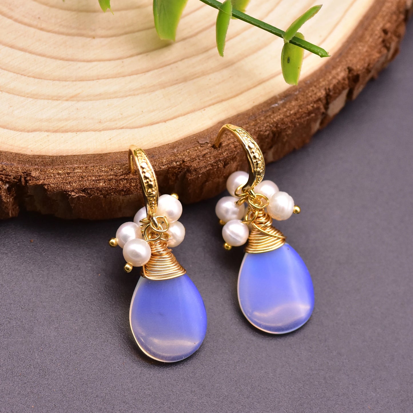 New Jewelry Natural Pearl Drop Earrings 18K Gold Plated Jewelry Korean Designer Jewelry Flower Earrings for Women Wholesale Bulk