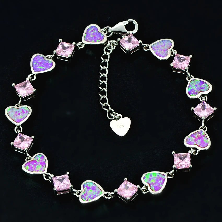 Aobao Bohemian Hawaiian Opal Bracelet Exquisite Crystal & Gemstone Design, Fashionable Jewelry for Women