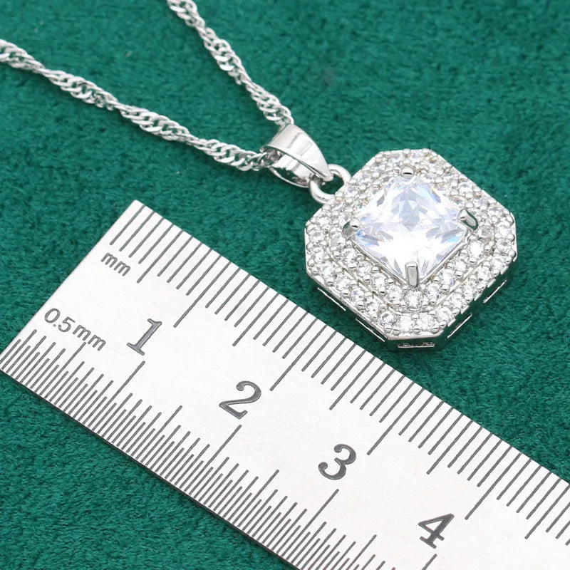 XOTICA Ladies Jewelry Sets with Zircon Bracelet Earrings Necklace Pendant Ring for Women for Wedding Party Engagement Great Gift Idea!