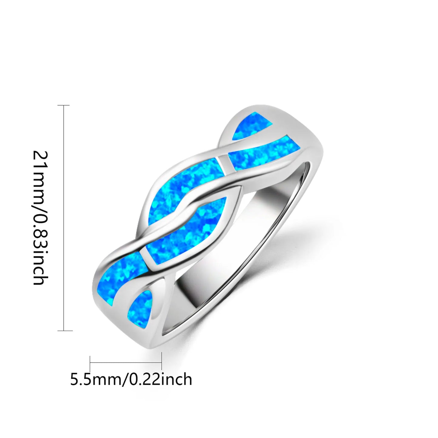 Elegant Circle Diamond Design Opal Promise Ring - Iridescent Opal & CZ Paved Band | Romantic Daily Jewelry Bulk Gifts