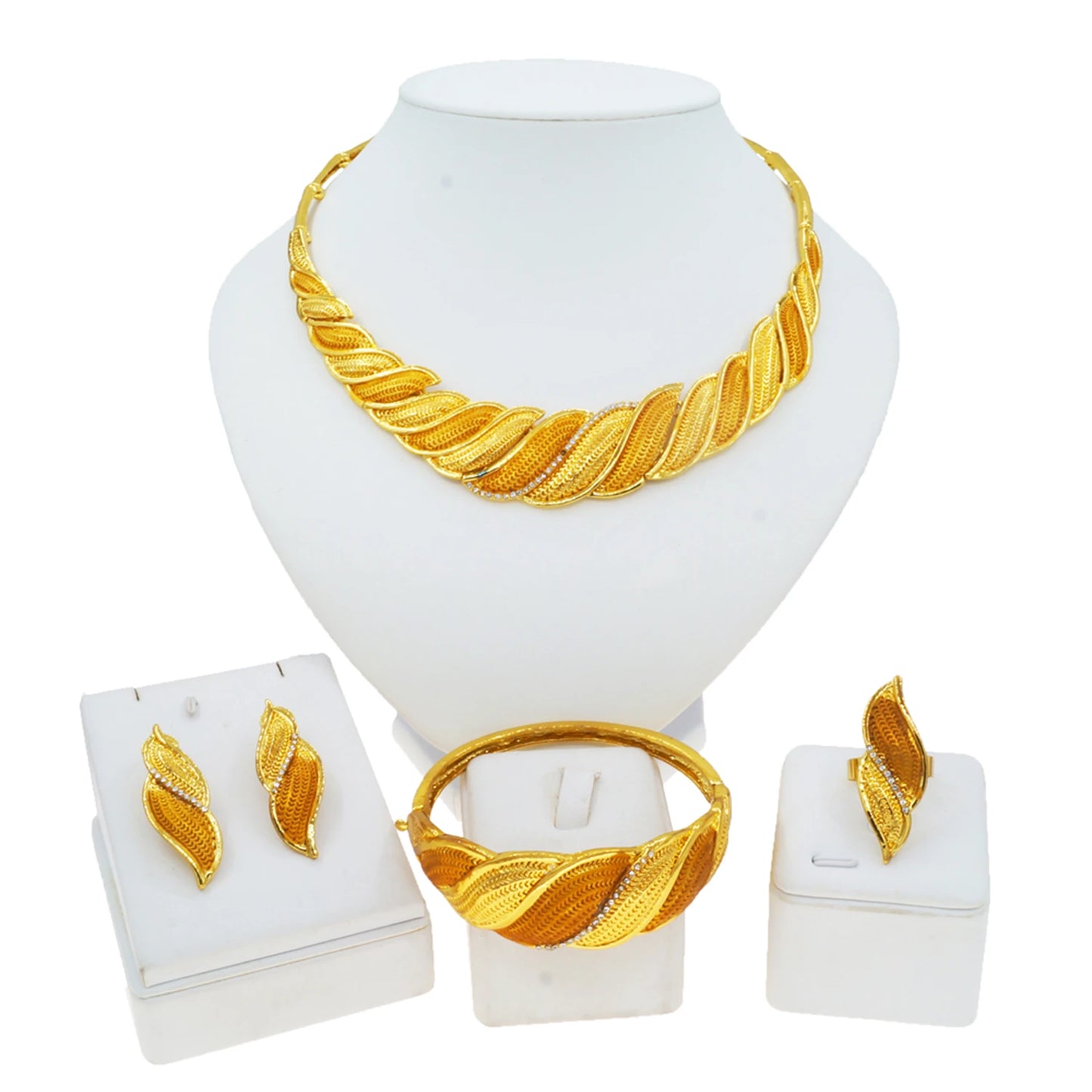 Zhuerrui Latest Bridal Gold Jewelry Sets Fashion Silver Bead Necklace Jewelry Set Beautiful Woman Festival Gifts HA2338914