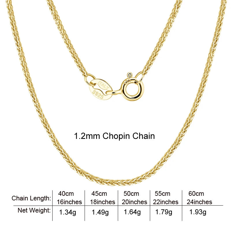 BSC-20 RINNTIN Wholesale 925 Sterling Silver Chains Gold Vermeil Jewelry