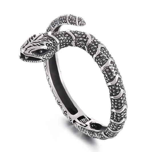 KALEN Unisex Fashion  Stainless Steel Snake Cuff Bangle Bracelet With Spring Clasp