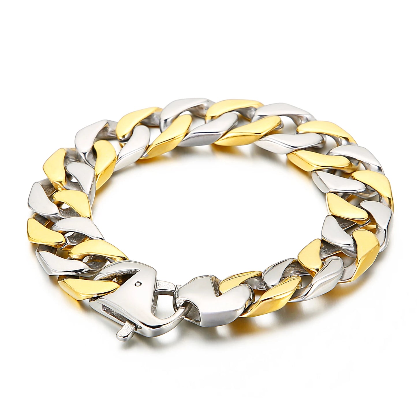 KALEN Punk Stainless Steel Intermediate Gold Jewelry Bracelet