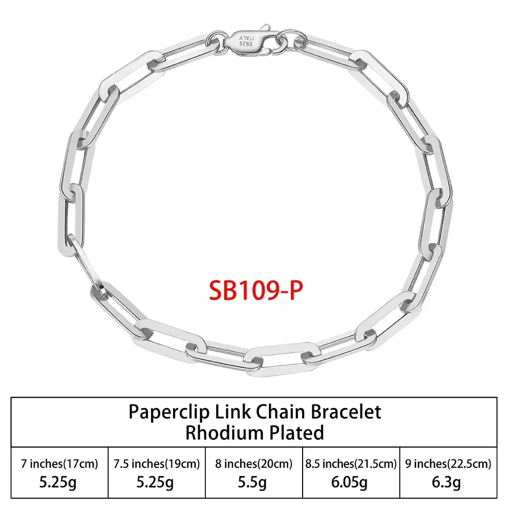 SB RINNTIN Fashion Jewelry Wholesale Men Cuban Link Chain Bracelet Custom Pulsera Hip Hop 925 Sterling Silver Chain Bracelet