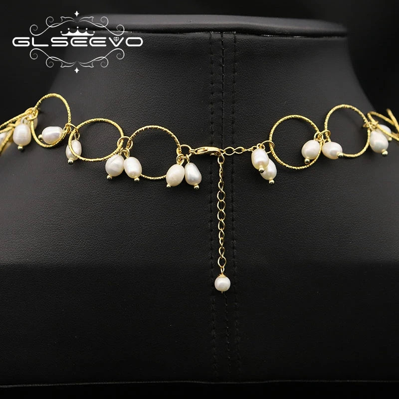 Fashion Elegant Circle Necklace Women's Jewelry Natural Pearl Necklace for Women