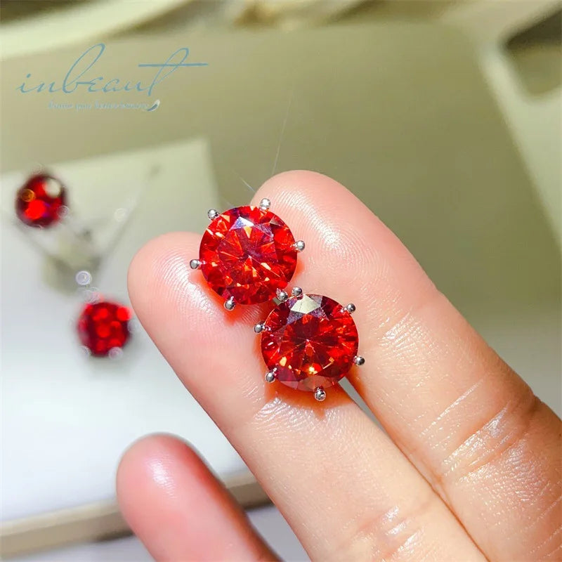 S&S 20ct Red Moissanite 925 Silver Bridal Jewellery Set | Ring, Earrings & Necklace | S&S Collection