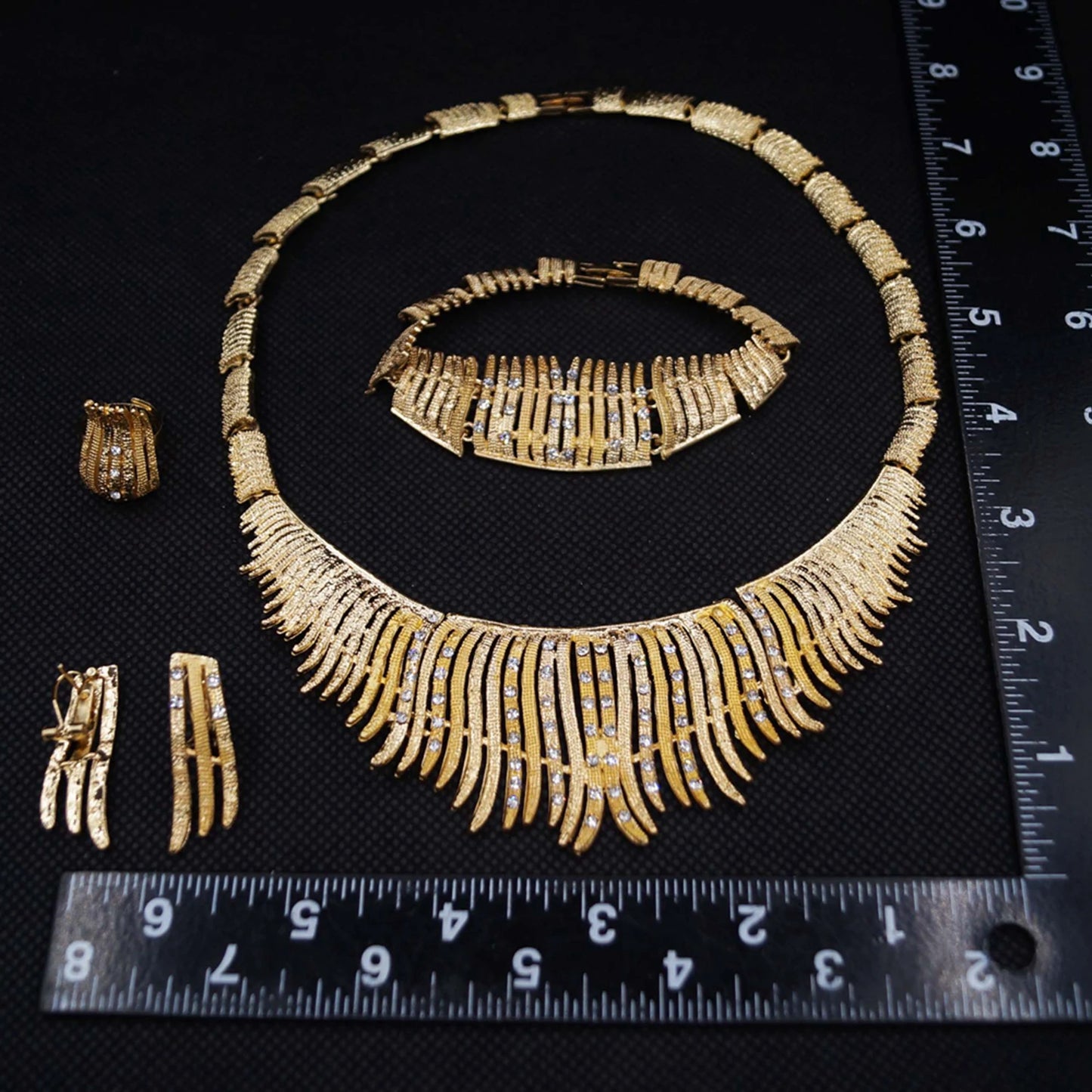 Zhuerrui Wholesale Luxury Gold Jewelry Sets Cheap Bead Bridal Necklace Jewelry Set Beautiful Women Christmas Gifts HA2388814